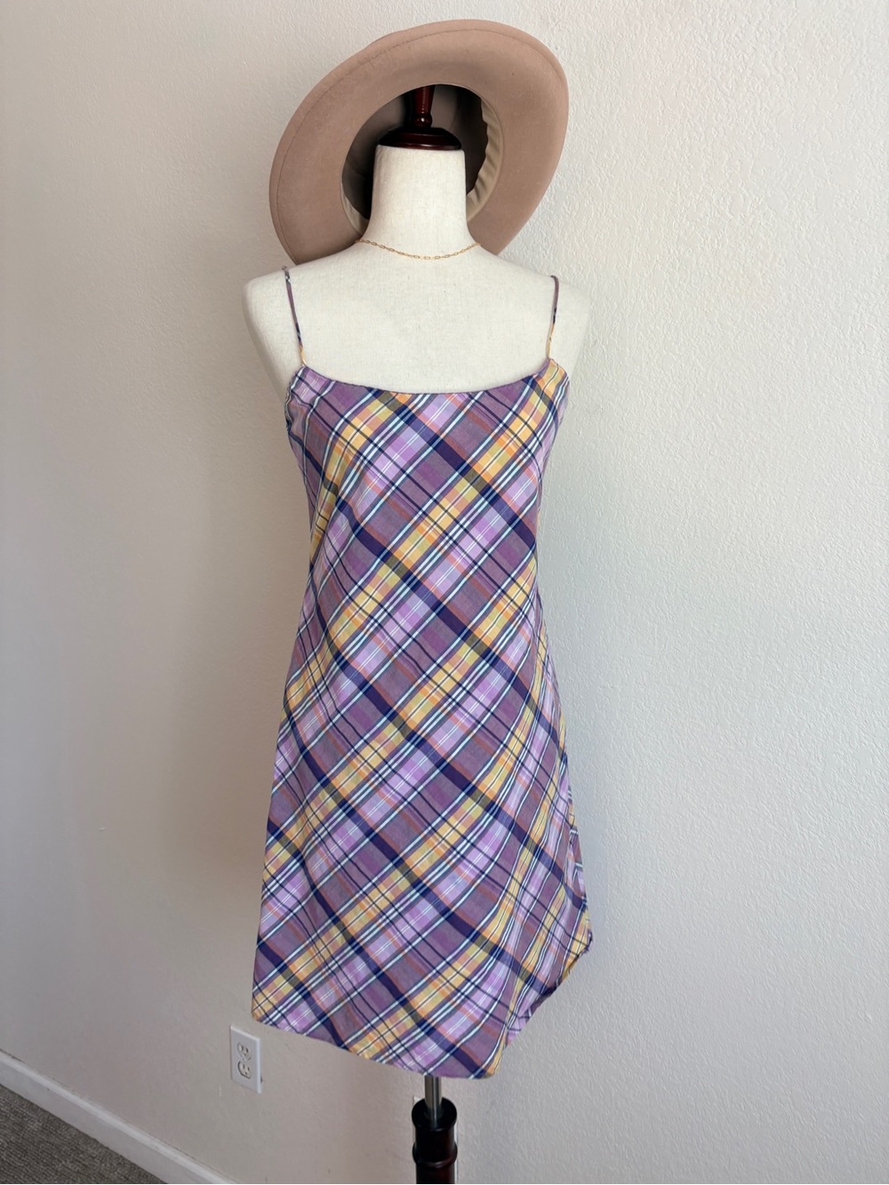 Vintage 90s Ralph Lauren Plaid Slip Dress - Picture 10 of 13